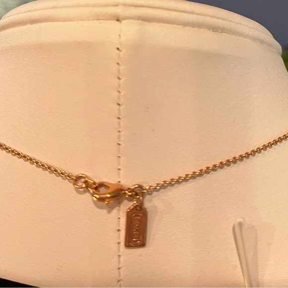 NWOT Coach Hearts Rosegold Necklace #F90610 - Picture 3 of 3
